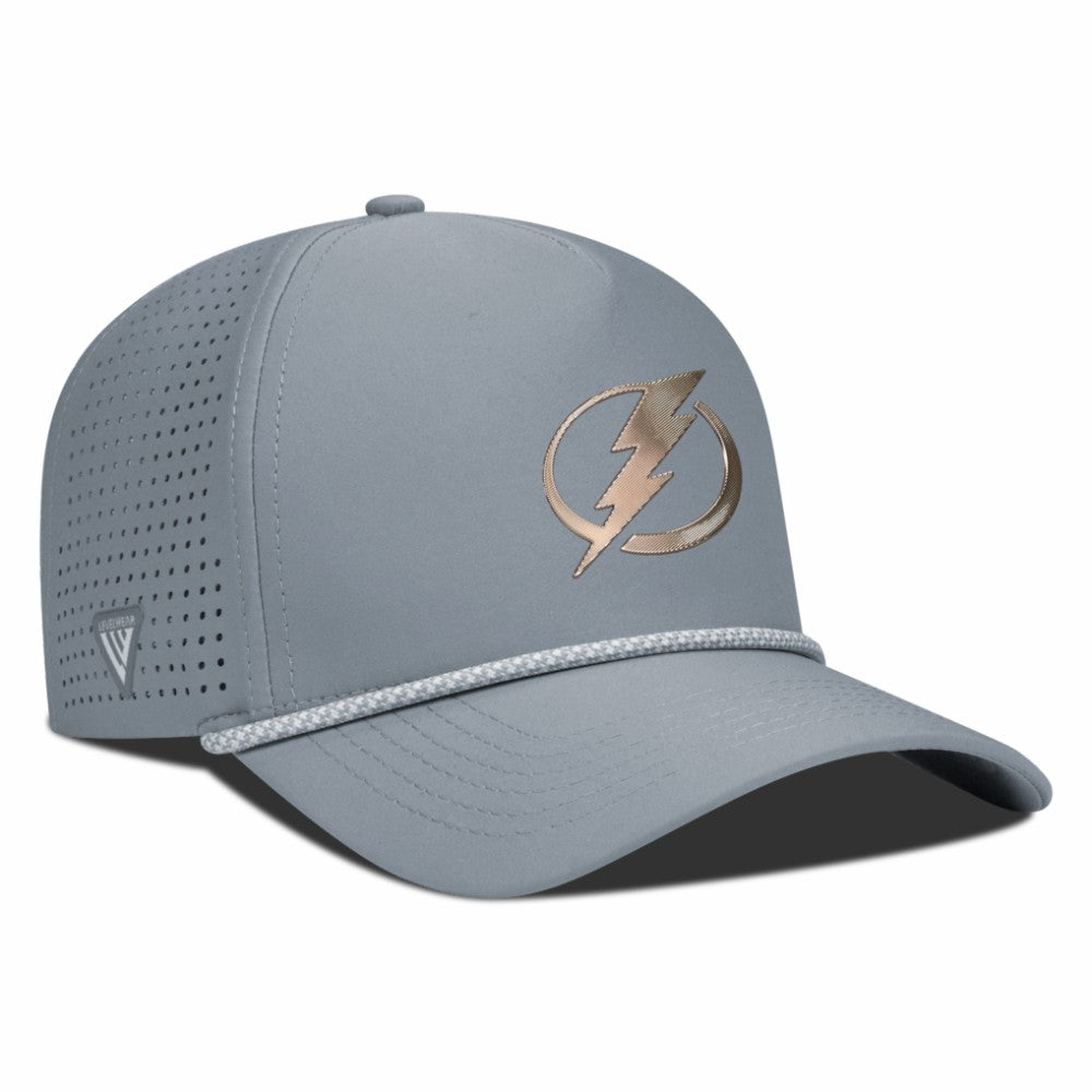 Tampa Bay Lightning Levelwear Gordon Copper Insignia Vented Adjustable Hat - Gray - NHL
