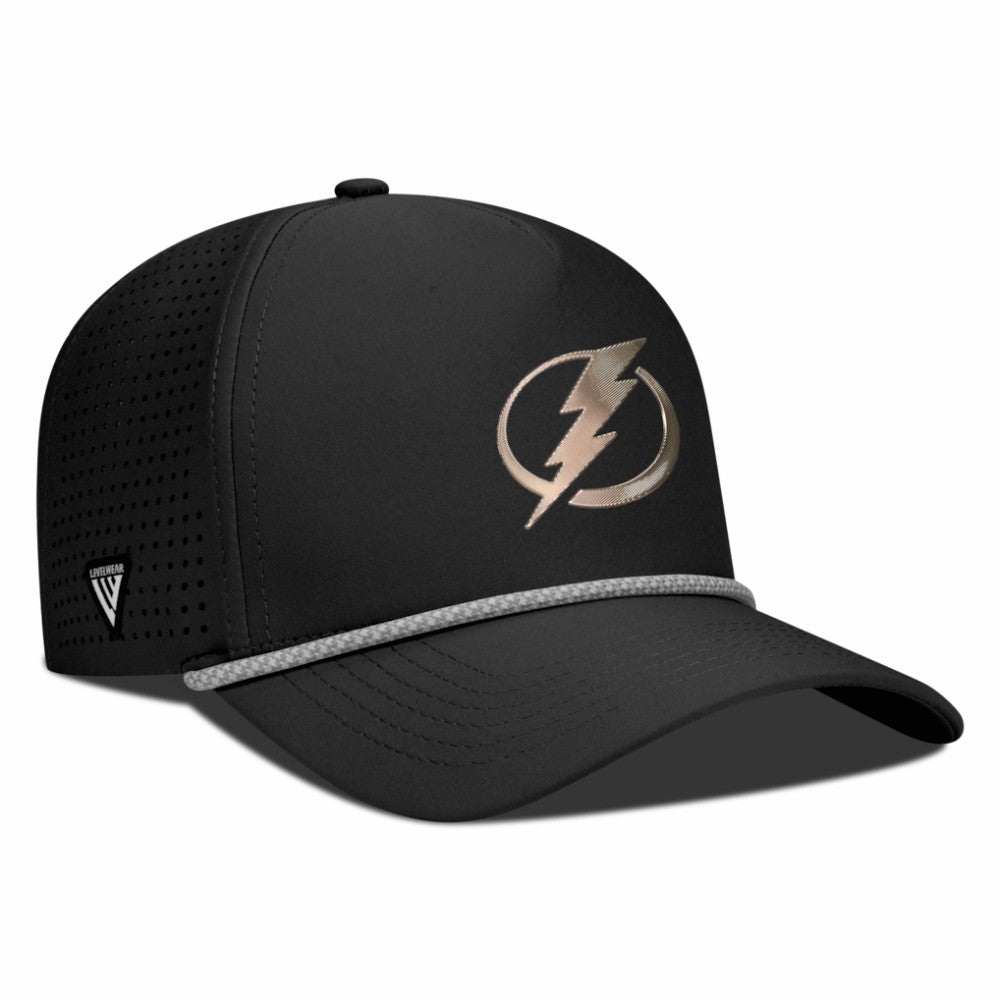 Tampa Bay Lightning Levelwear Gordon Copper Insignia Vented Adjustable Hat - Black - NHL