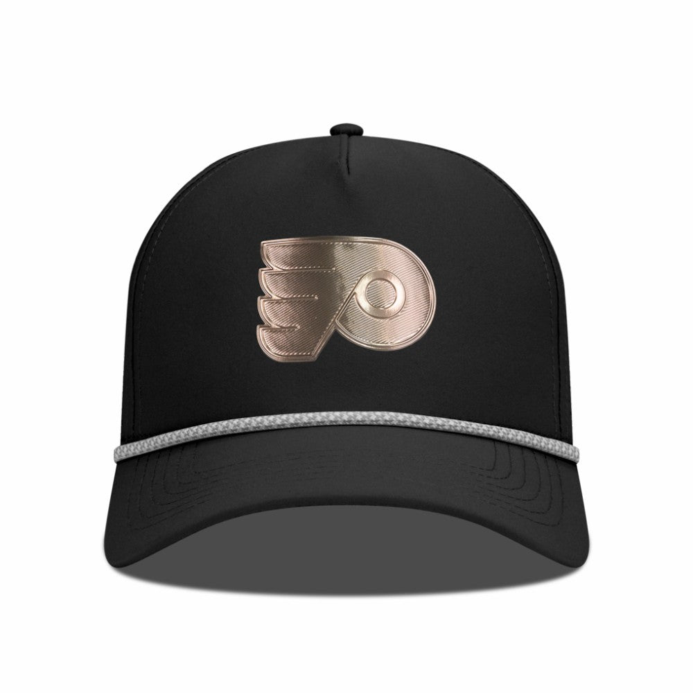 Philadelphia Flyers Levelwear Gordon Copper Insignia Vented Adjustable Hat - Black - NHL