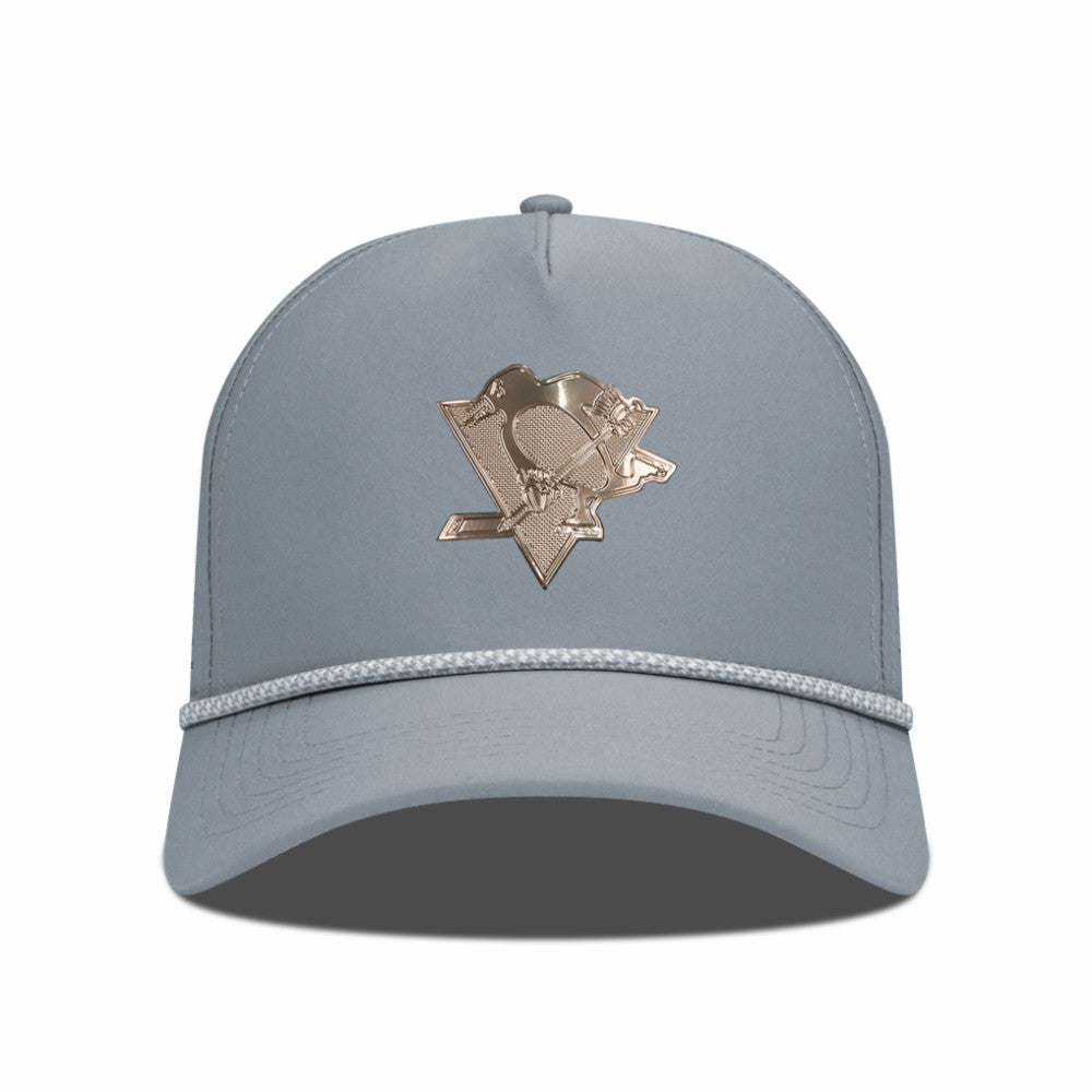 Pittsburgh Penguins Levelwear Gordon Copper Insignia Vented Adjustable Hat - Gray - NHL