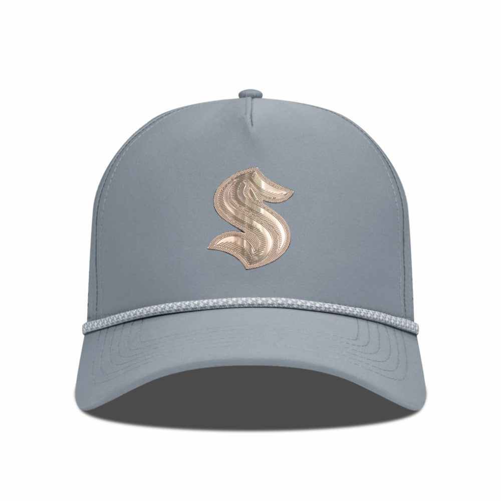 Seattle Kraken Levelwear Gordon Copper Insignia Vented Adjustable Hat - Gray - NHL