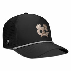 Chicago Blackhawks Levelwear Gordon Copper Insignia Vented Adjustable Hat - Black - NHL