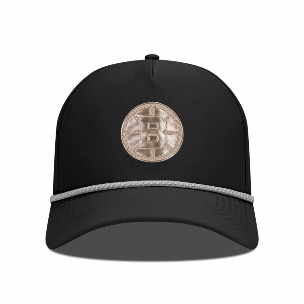 Boston Bruins Levelwear Gordon Copper Insignia Vented Adjustable Hat - Black - NHL