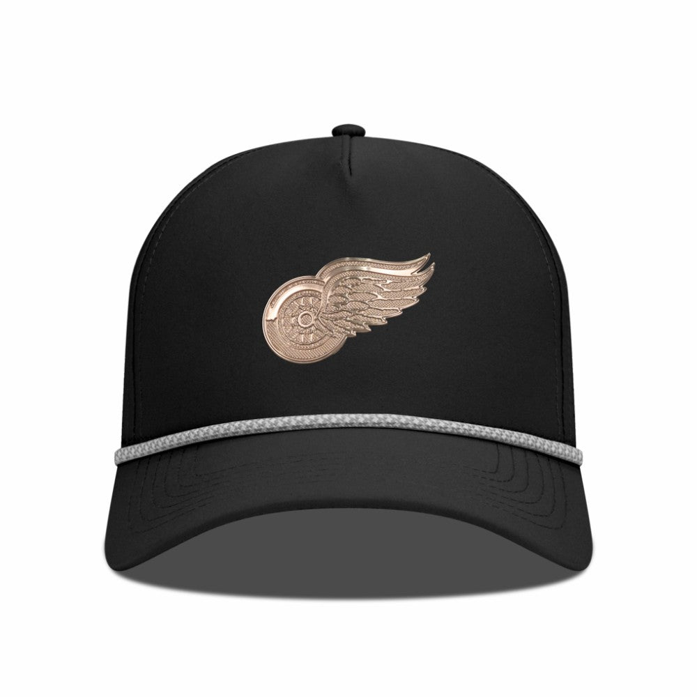 Detroit Red Wings Levelwear Gordon Copper Insignia Vented Adjustable Hat - Black - NHL