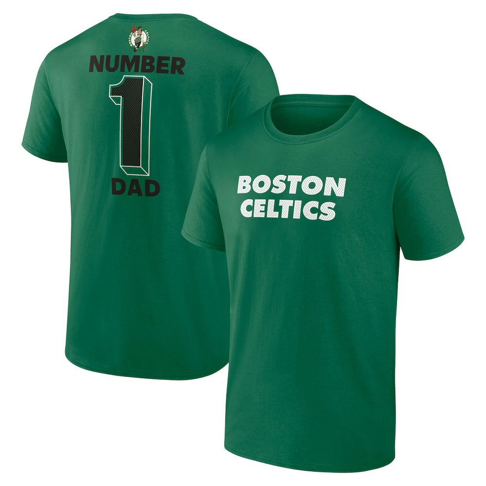 Boston Celtics #1 Dad Jersey T-Shirt Kelly Green - NBA