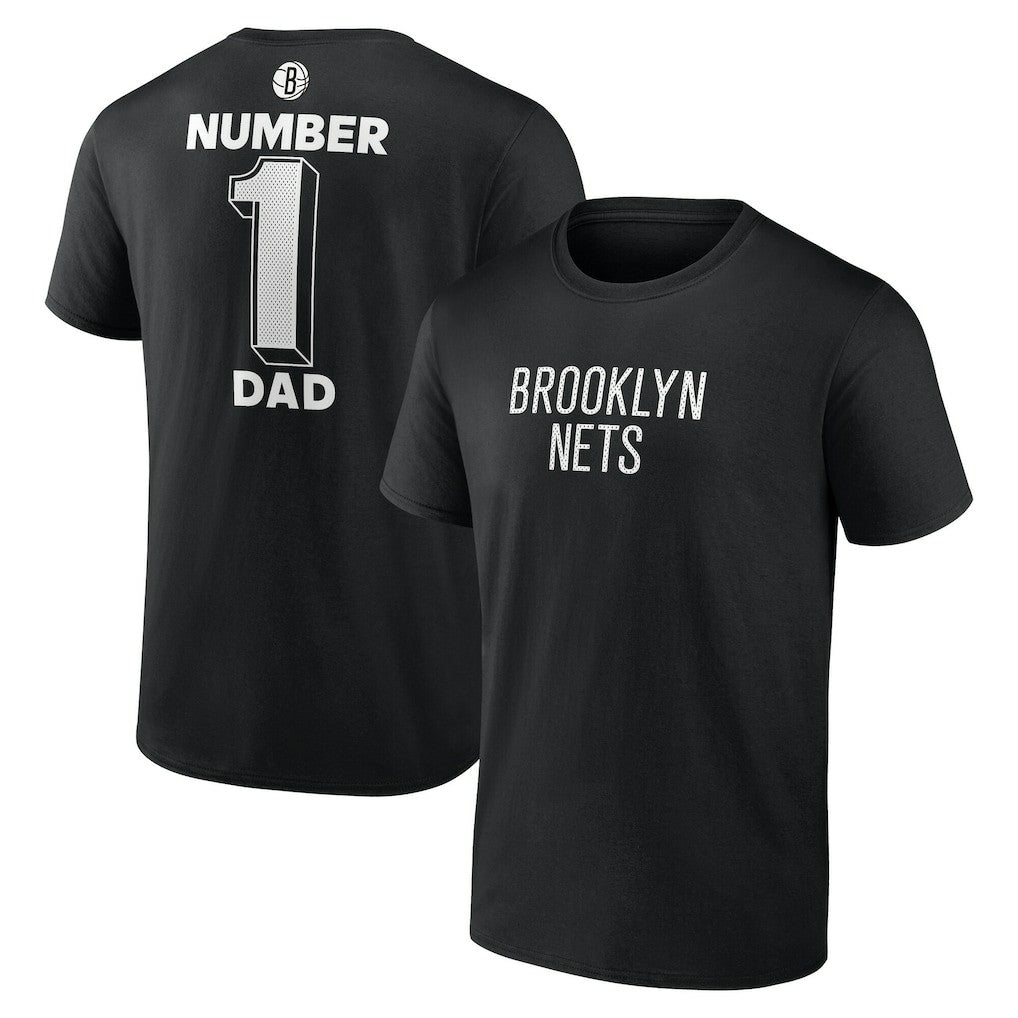 Brooklyn Nets #1 Dad Jersey T-Shirt Black - NBA