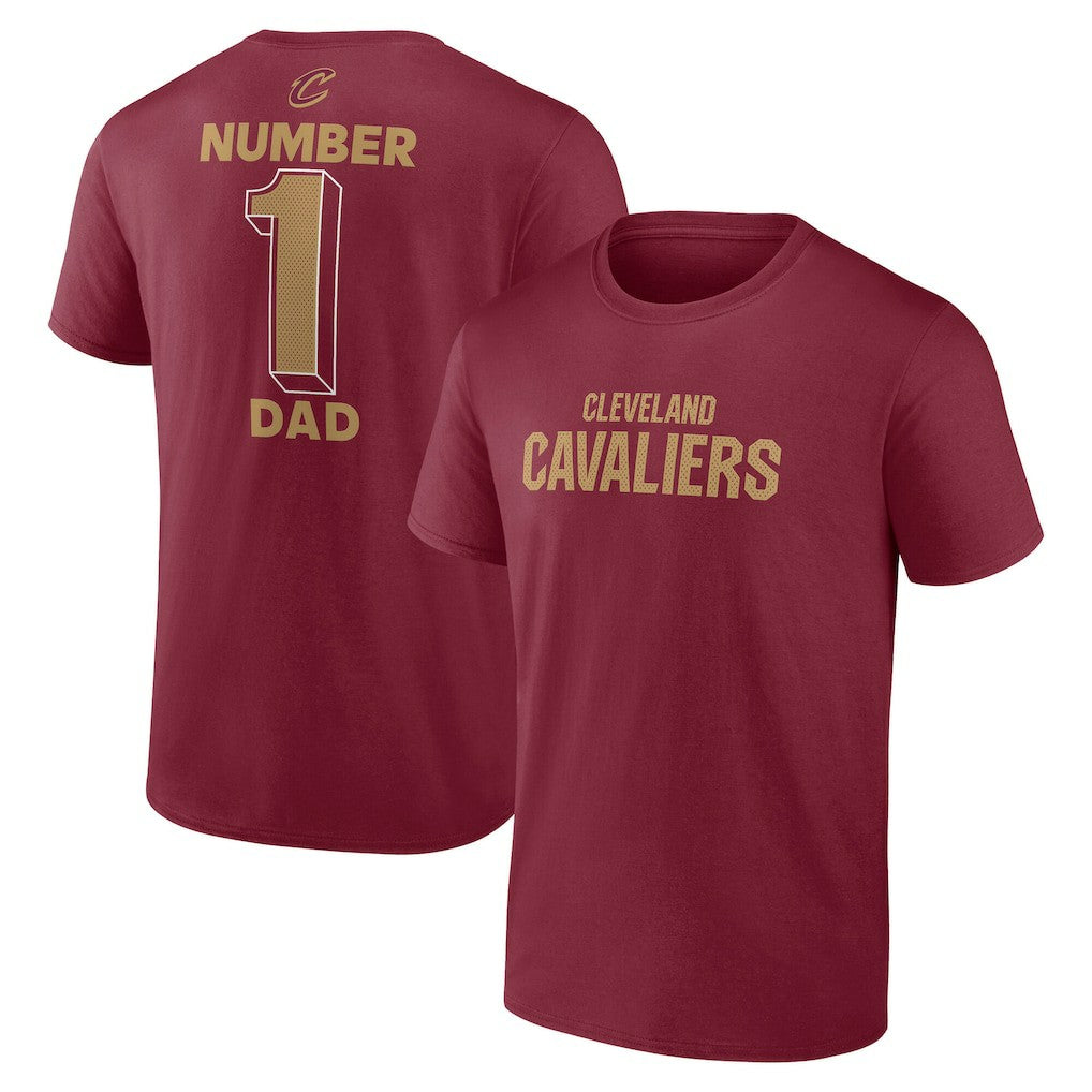 Cleveland Cavaliers #1 Dad Jersey T-Shirt Wine - NBA