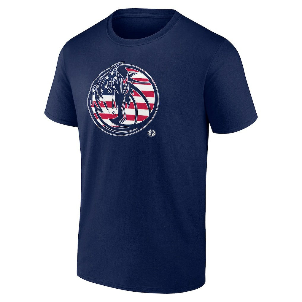 Dallas Mavericks Flag Logo T-Shirt Navy - NBA