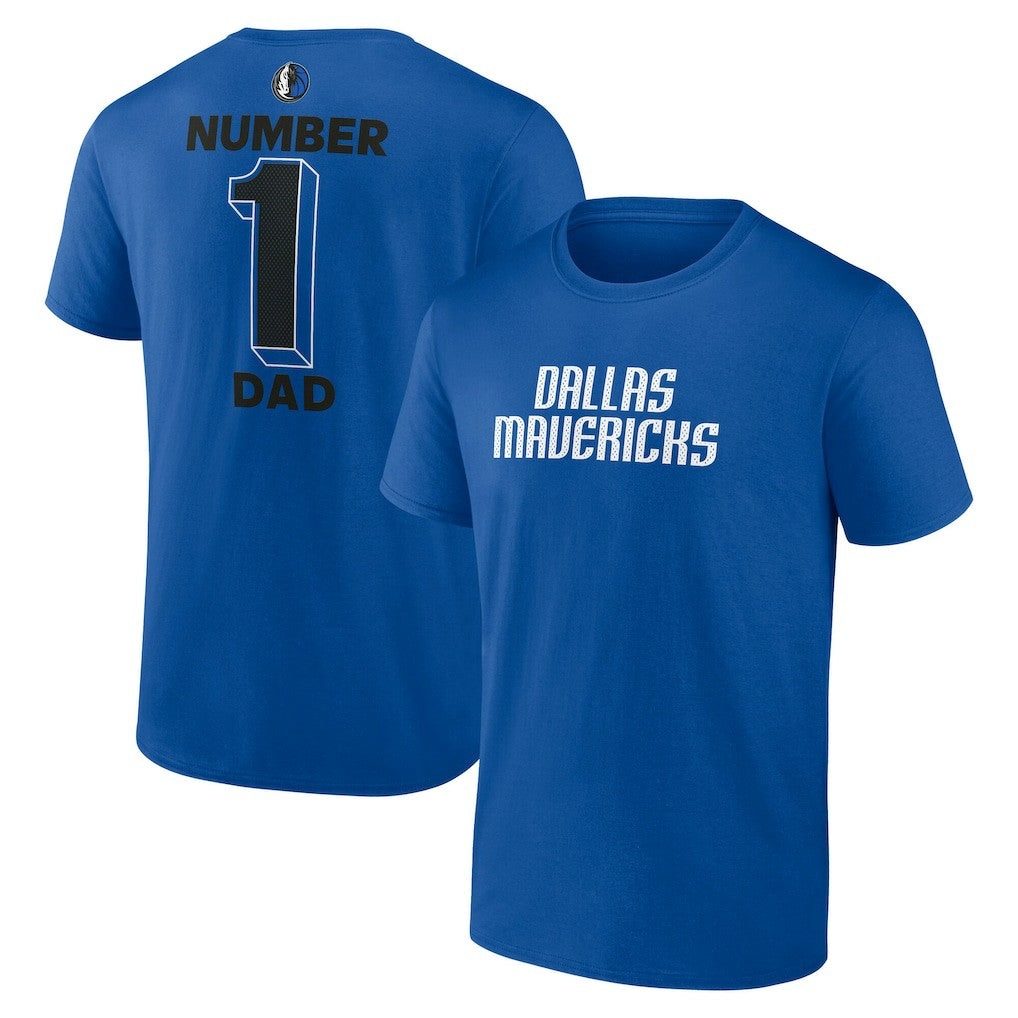 Dallas Mavericks #1 Dad Jersey T-Shirt Blue - NBA