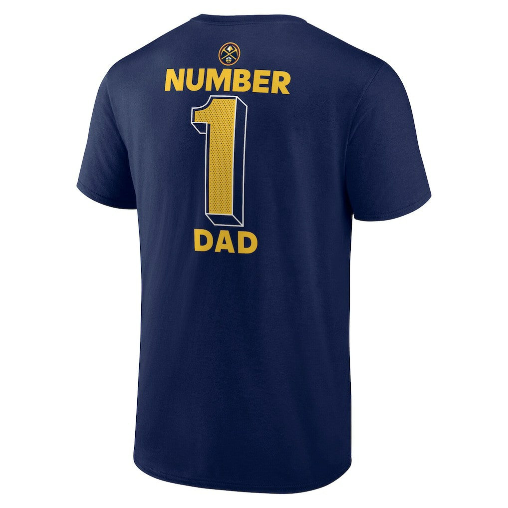 Denver Nuggets #1 Dad Jersey T-Shirt Navy - NBA