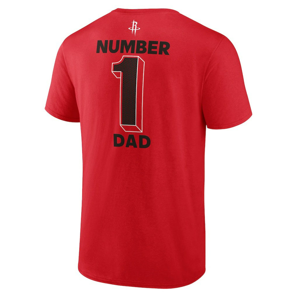 Houston Rockets #1 Dad Jersey T-Shirt Red - NBA