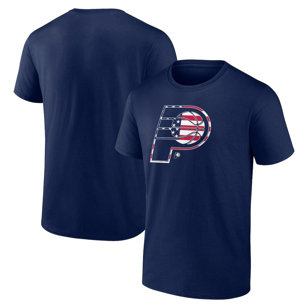Indiana Pacers Flag Logo T-Shirt Navy - NBA