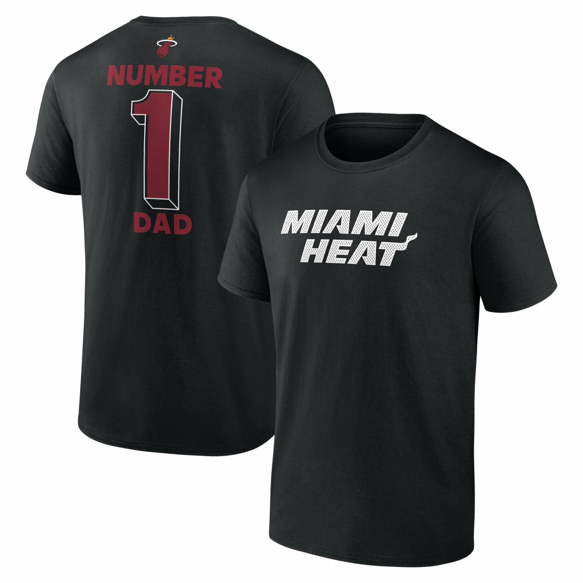 Miami Heat #1 Dad Jersey T-Shirt Black - NBA