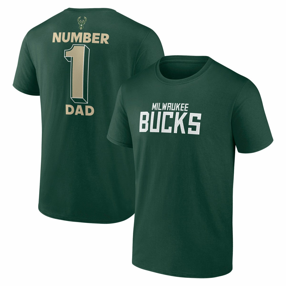 Milwaukee Bucks #1 Dad Jersey T-Shirt Hunter Green - NBA