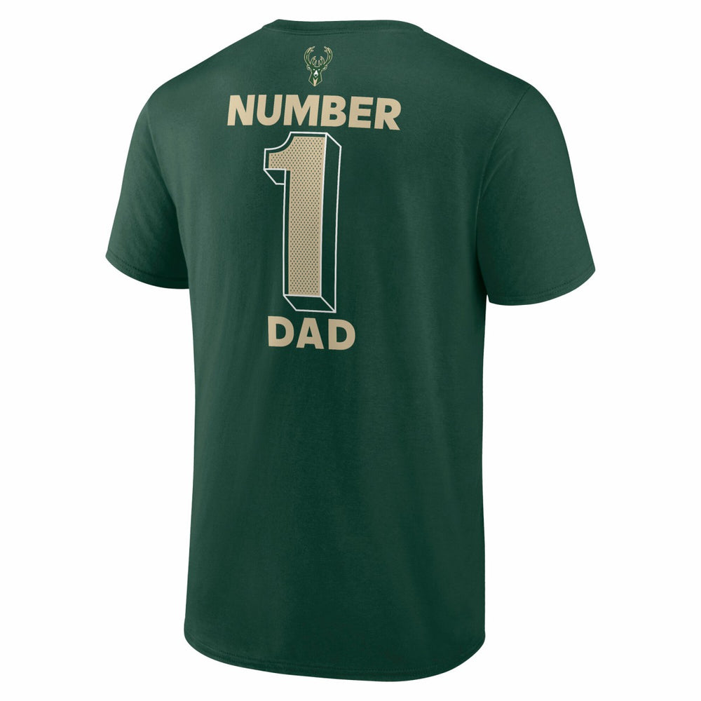 Milwaukee Bucks #1 Dad Jersey T-Shirt Hunter Green - NBA