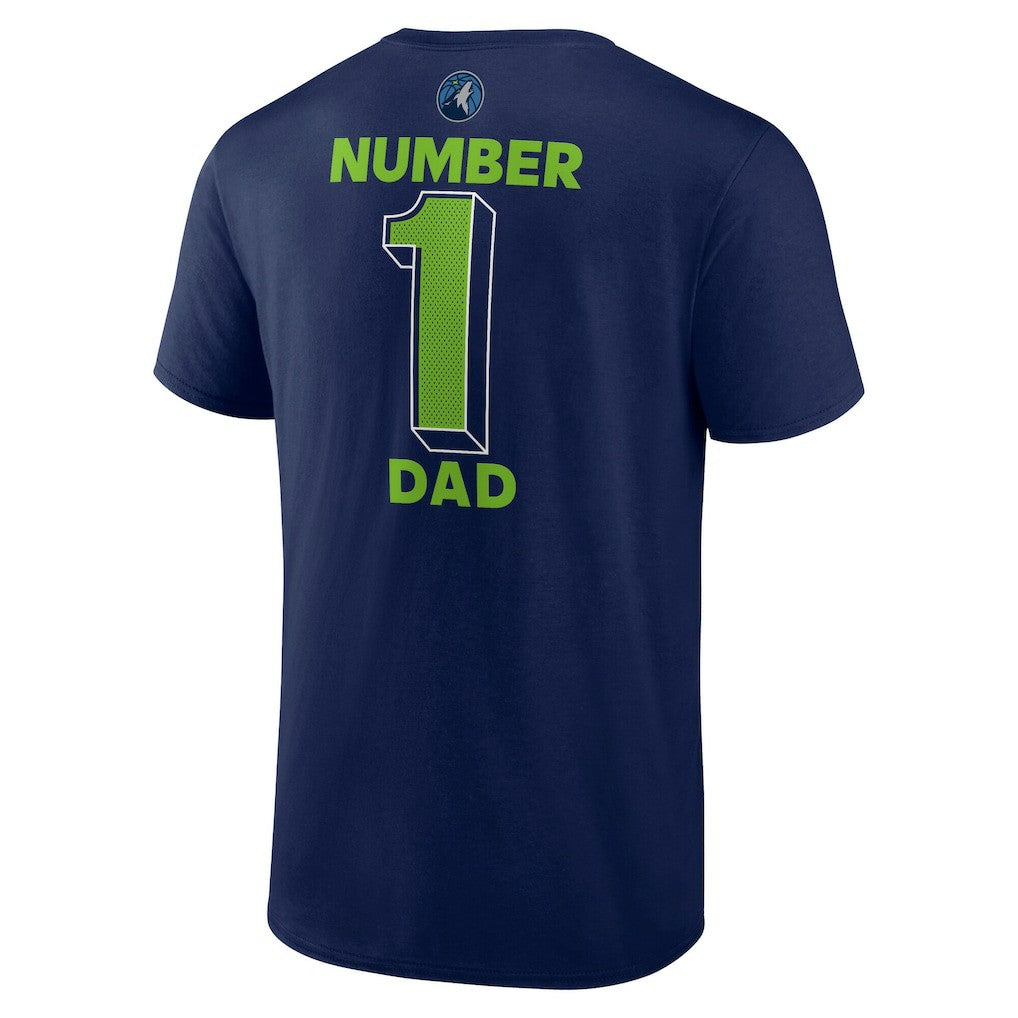 Minnesota Timberwolves #1 Dad Jersey T-Shirt Navy - NBA