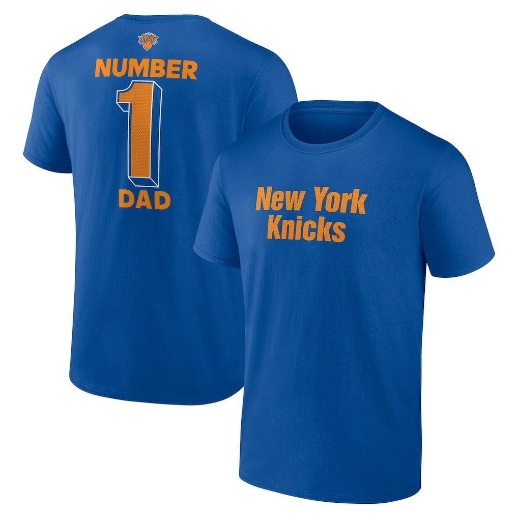 New York Knicks #1 Dad Jersey T-Shirt Blue - NBA