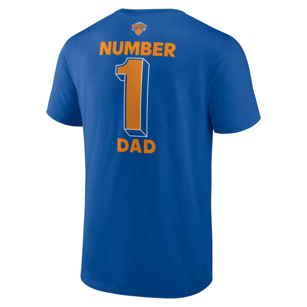 New York Knicks #1 Dad Jersey T-Shirt Blue - NBA