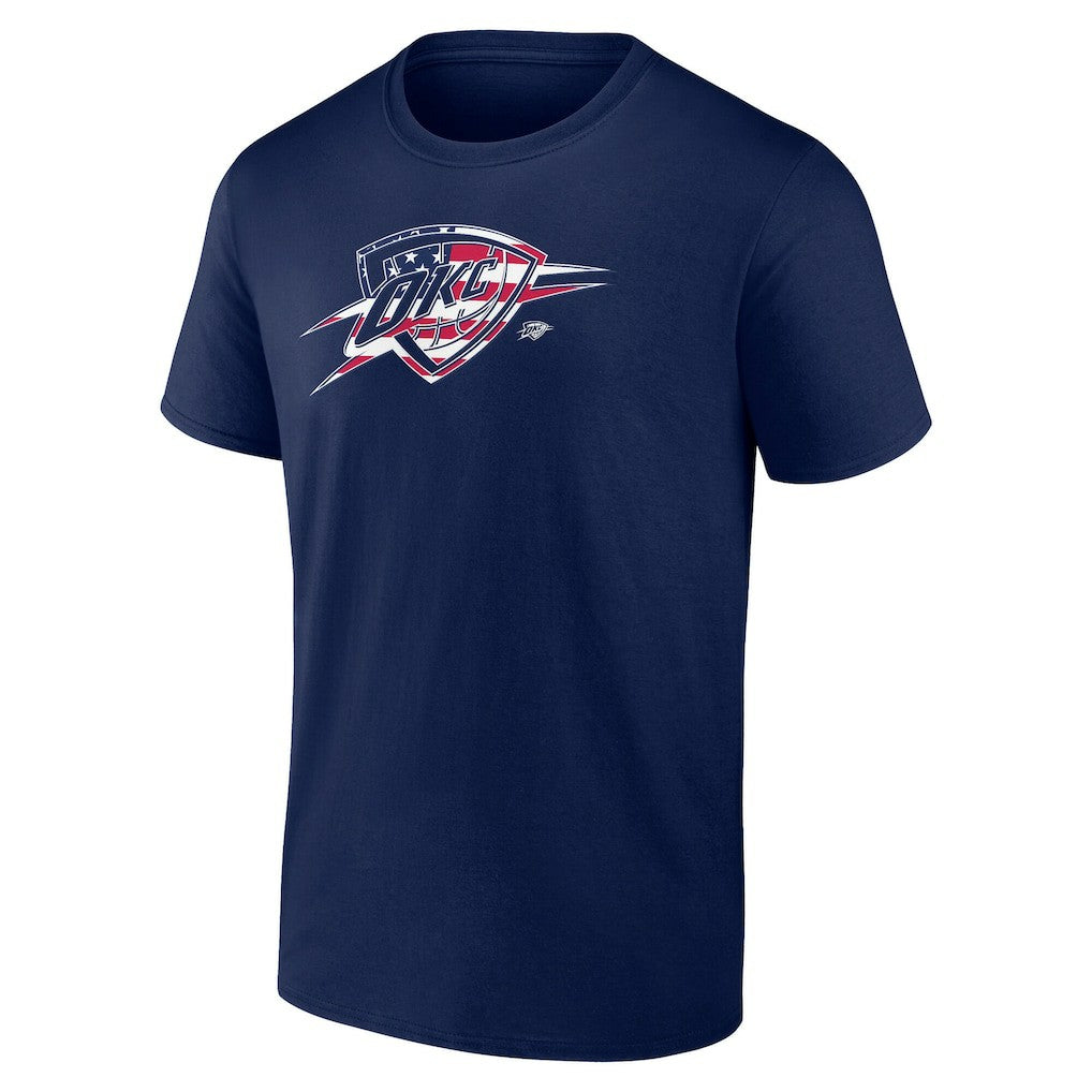 Oklahoma City Thunder Flag Logo T-Shirt Navy - NBA