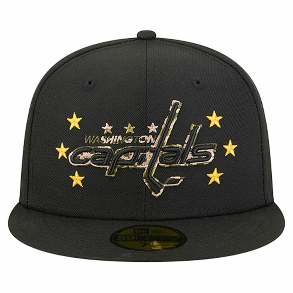Washington Capitals New Era Military Appreciation Digital Camo Stars 59FIFTY Fitted Hat - Black - NHL