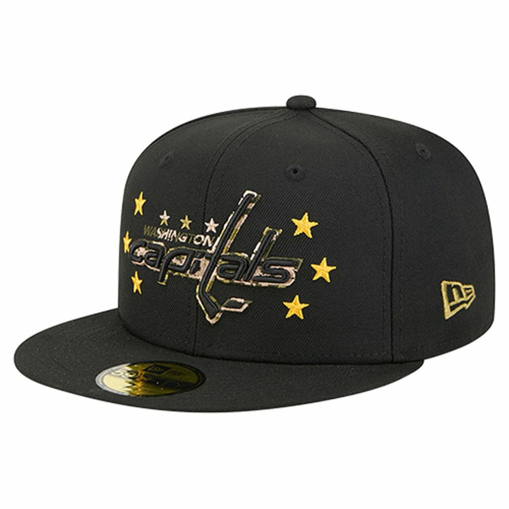 Washington Capitals New Era Military Appreciation Digital Camo Stars 59FIFTY Fitted Hat - Black - NHL