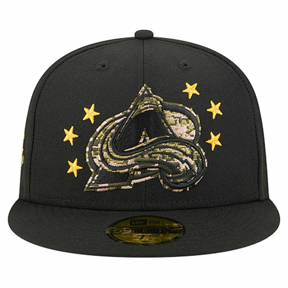 Colorado Avalanche New Era Military Appreciation Digital Camo Stars 59FIFTY Fitted Hat - Black - NHL
