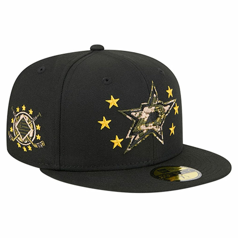 Dallas Stars New Era Military Appreciation Digital Camo Stars 59FIFTY Fitted Hat - Black - NHL