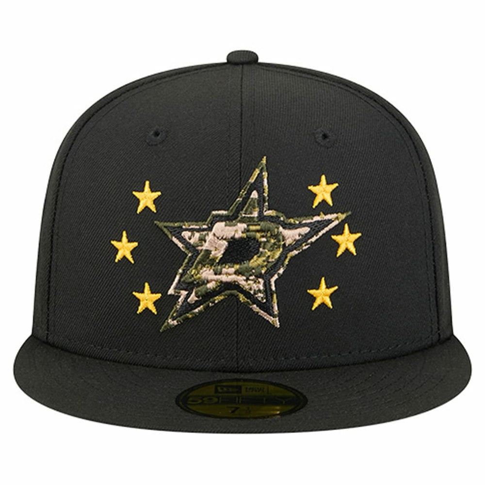 Dallas Stars New Era Military Appreciation Digital Camo Stars 59FIFTY Fitted Hat - Black - NHL