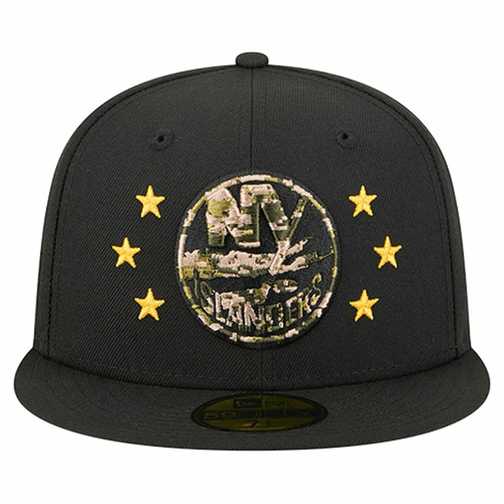 New York Islanders New Era Military Appreciation Digital Camo Stars 59FIFTY Fitted Hat - Black - NHL
