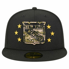 New York Rangers New Era Military Appreciation Digital Camo Stars 59FIFTY Fitted Hat - Black - NHL