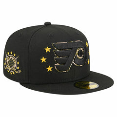 Philadelphia Flyers New Era Military Appreciation Digital Camo Stars 59FIFTY Fitted Hat - Black - NHL