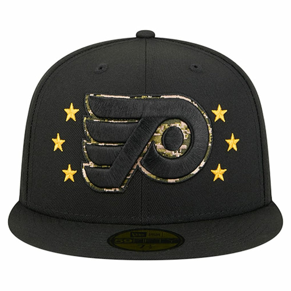 Philadelphia Flyers New Era Military Appreciation Digital Camo Stars 59FIFTY Fitted Hat - Black - NHL