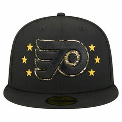 Philadelphia Flyers New Era Military Appreciation Digital Camo Stars 59FIFTY Fitted Hat - Black - NHL