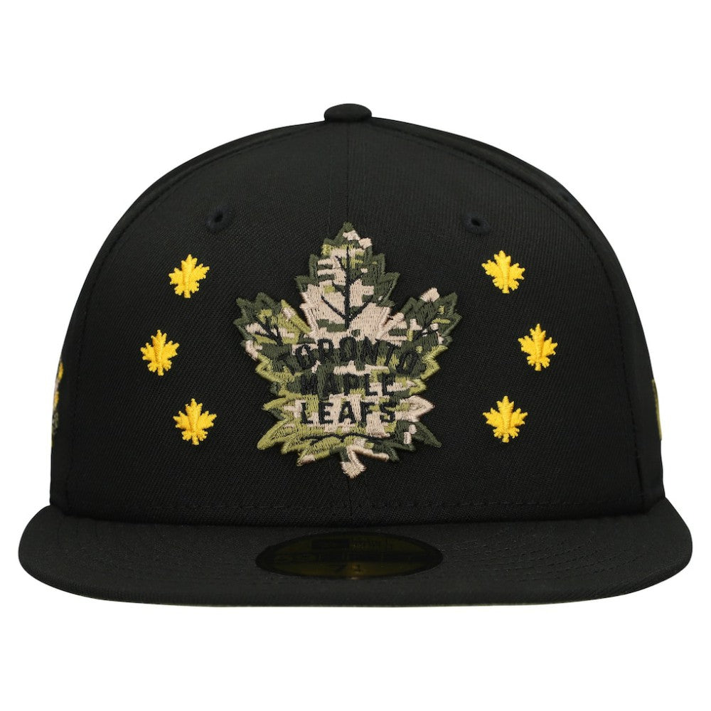 Toronto Maple Leafs New Era Military Appreciation Digital Camo Stars 59FIFTY Fitted Hat - Black - NHL