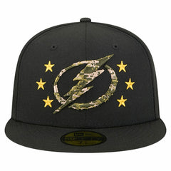 Tampa Bay Lightning New Era Military Appreciation Digital Camo Stars 59FIFTY Fitted Hat - Black - NHL