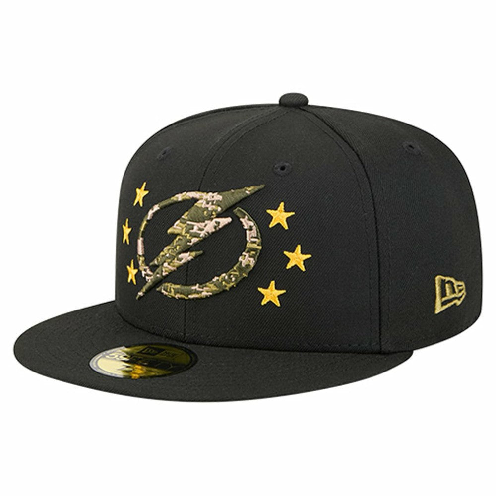 Tampa Bay Lightning New Era Military Appreciation Digital Camo Stars 59FIFTY Fitted Hat - Black - NHL