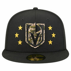 Vegas Golden Knights New Era Military Appreciation Digital Camo Stars 59FIFTY Fitted Hat - Black - NHL