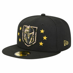 Vegas Golden Knights New Era Military Appreciation Digital Camo Stars 59FIFTY Fitted Hat - Black - NHL
