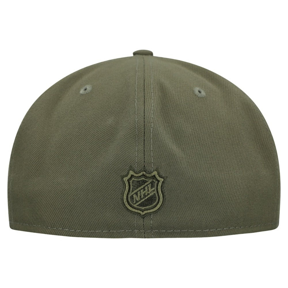 Detroit Red Wings New Era Military Appreciation Flag 59FIFTY Fitted Hat - Olive - NHL
