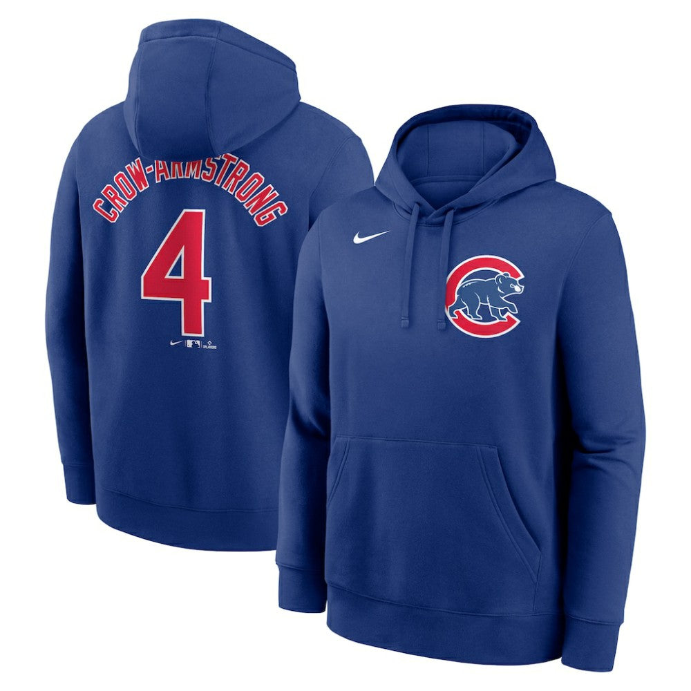 Pete Crow-Armstrong Chicago Cubs Nike Player Name & Number Club Fleece Pullover Hoodie - MLB