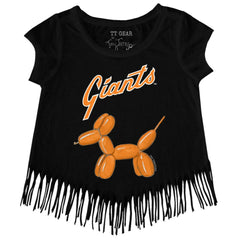 San Francisco Giants Tiny Turnip Girls Youth Balloon Dog Fringe T-Shirt - MLB