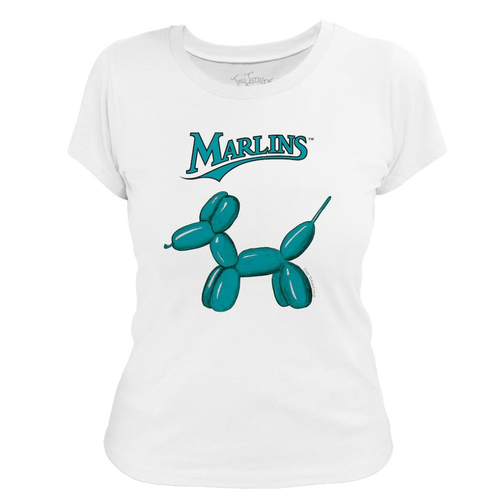 Miami Marlins Tiny Turnip Women's Balloon Dog T-Shirt - MLB