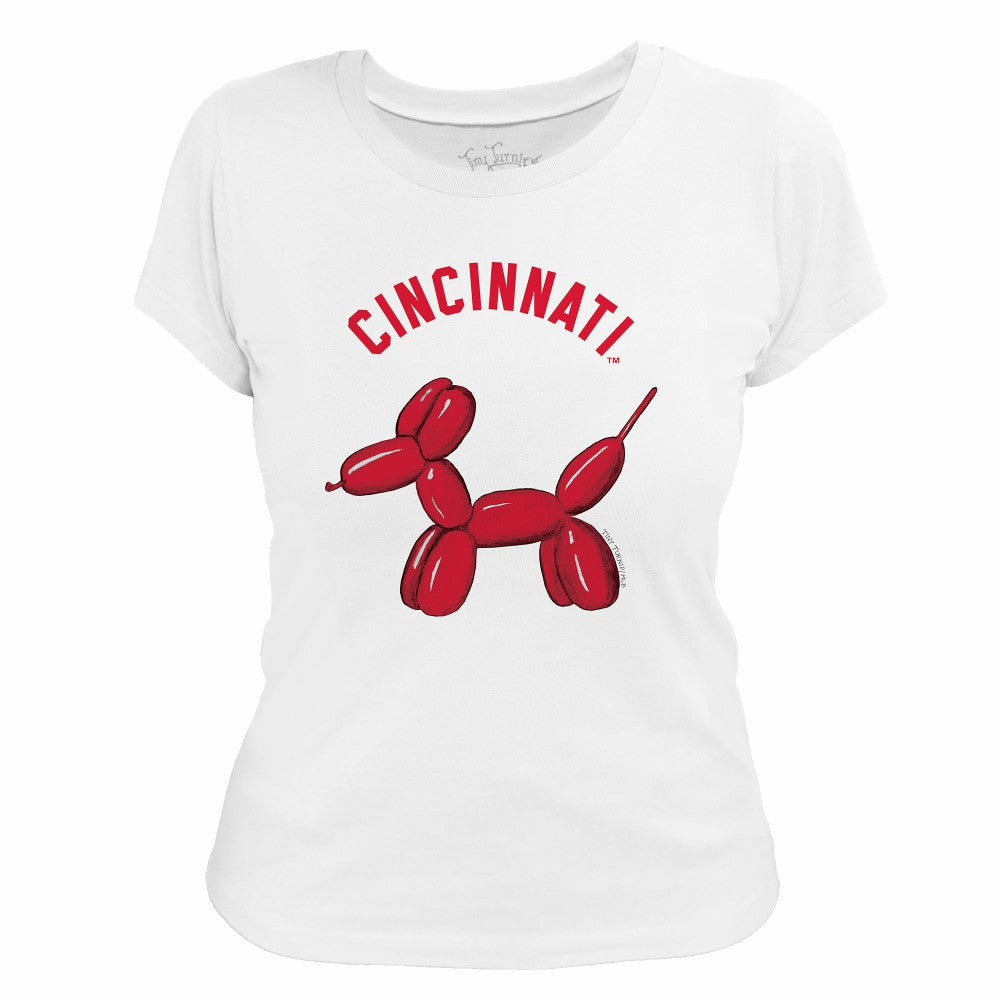 Cincinnati Reds Tiny Turnip Women's Balloon Dog T-Shirt - MLB