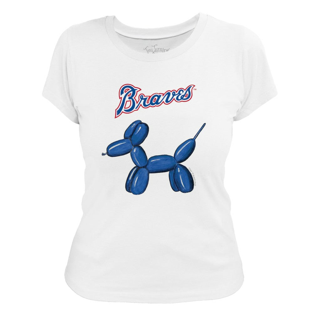 Atlanta Braves Tiny Turnip Women's Balloon Dog T-Shirt - MLB