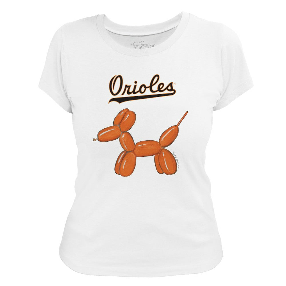 Baltimore Orioles Tiny Turnip Women's Balloon Dog T-Shirt - MLB