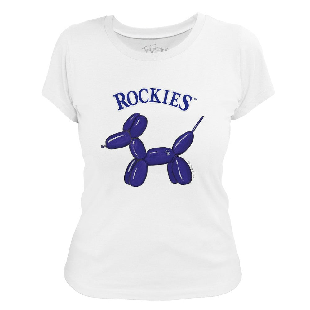 Colorado Rockies Tiny Turnip Women's Balloon Dog T-Shirt - MLB