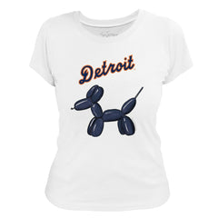 Detroit Tigers Tiny Turnip Women's Balloon Dog T-Shirt - MLB