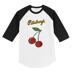 Pittsburgh Pirates Tiny Turnip Youth Cherries 3/4-Sleeve Raglan Baseball T-Shirt - MLB