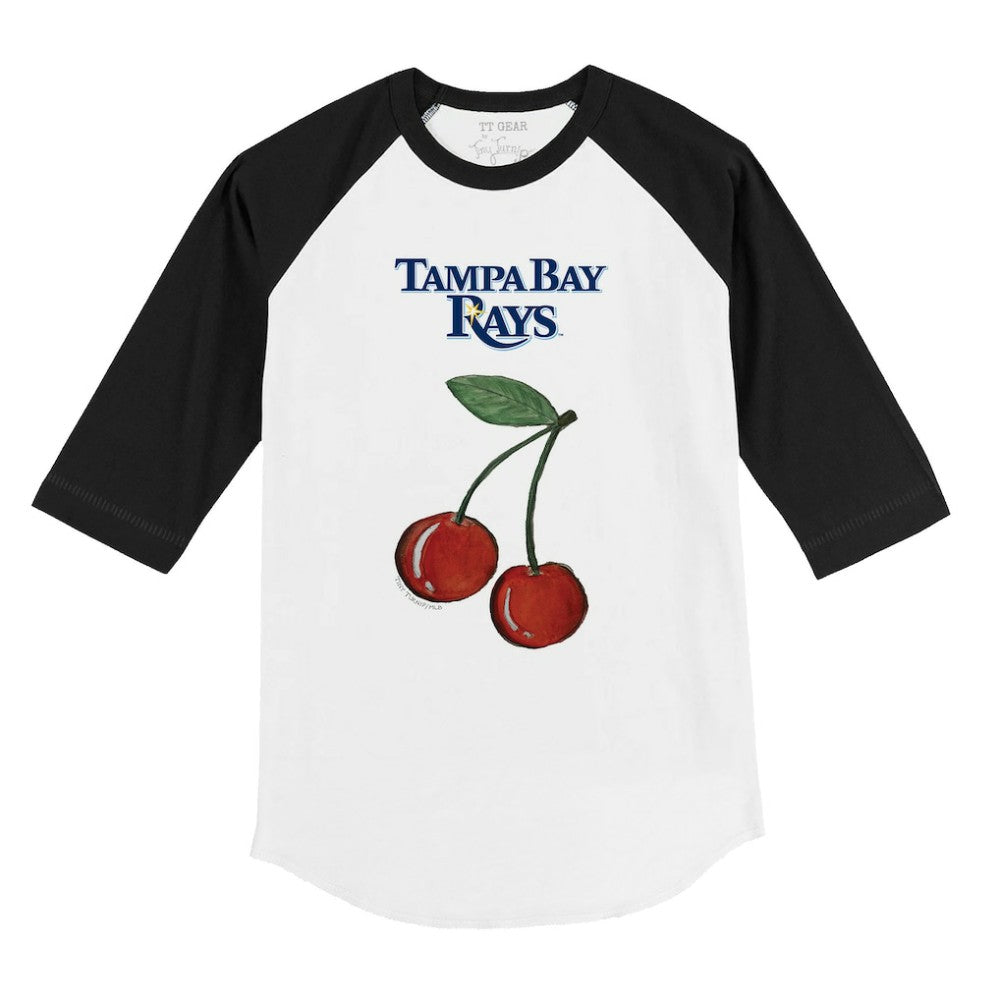 Tampa Bay Rays Tiny Turnip Youth Cherries 3/4-Sleeve Raglan Baseball T-Shirt - MLB