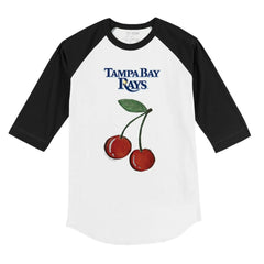 Tampa Bay Rays Tiny Turnip Youth Cherries 3/4-Sleeve Raglan Baseball T-Shirt - MLB